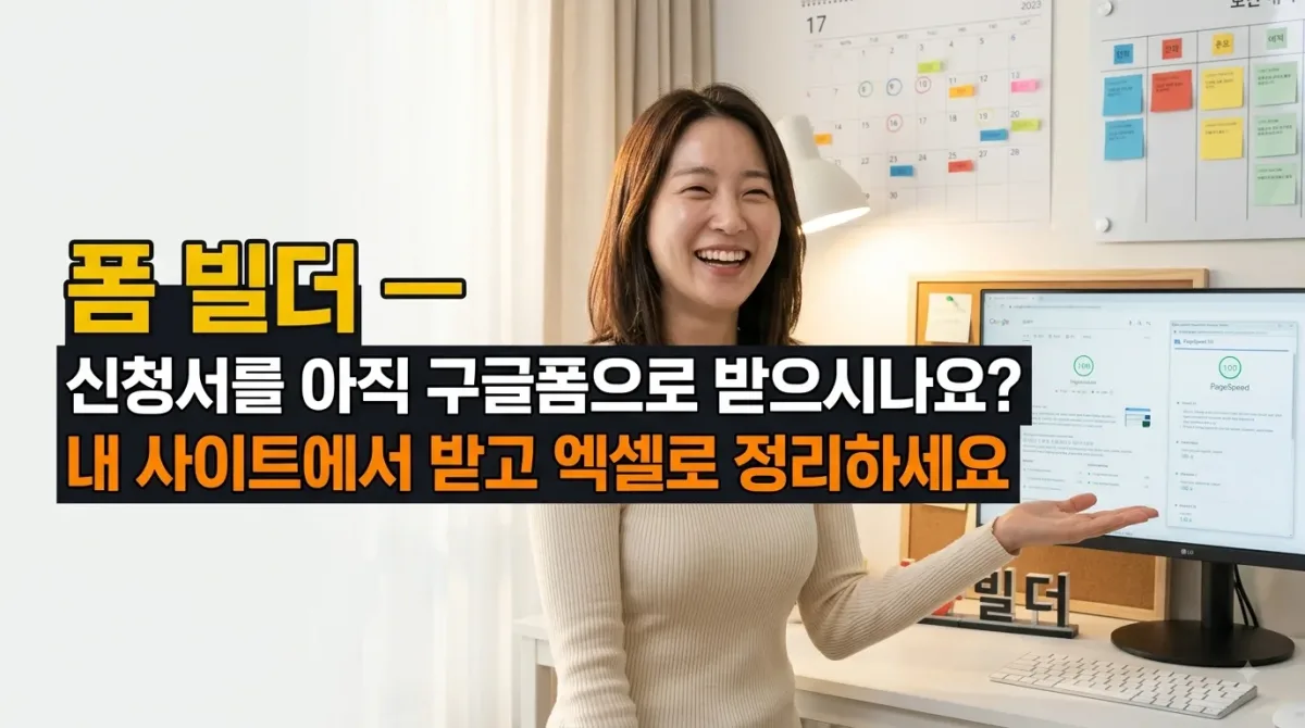폼 빌더 — 신청서를 아직 구글폼으로 받으시나요? 내 사이트에서 받고 엑셀로 정리하세요
